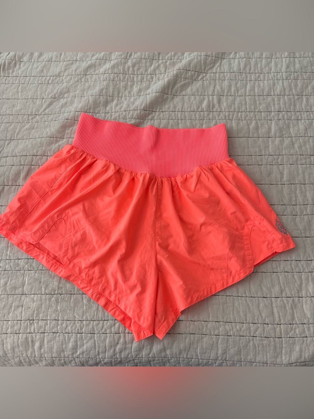 FP Movement by Free People Neon Coral High-Rise Athletic Shorts